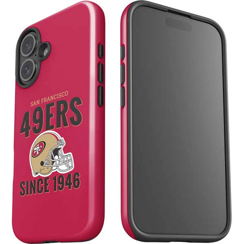 NFL San Francisco 49ers Helmet iPhone 16 Plus Impact Case